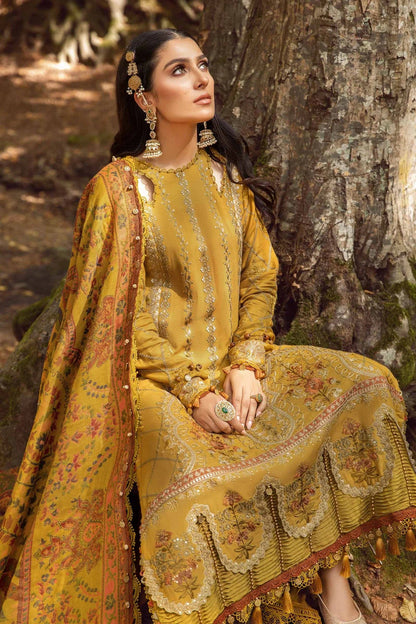 Maria B Luxury Lawn Embroidered With Digital Printed Dupatta 3 Pcs Suit