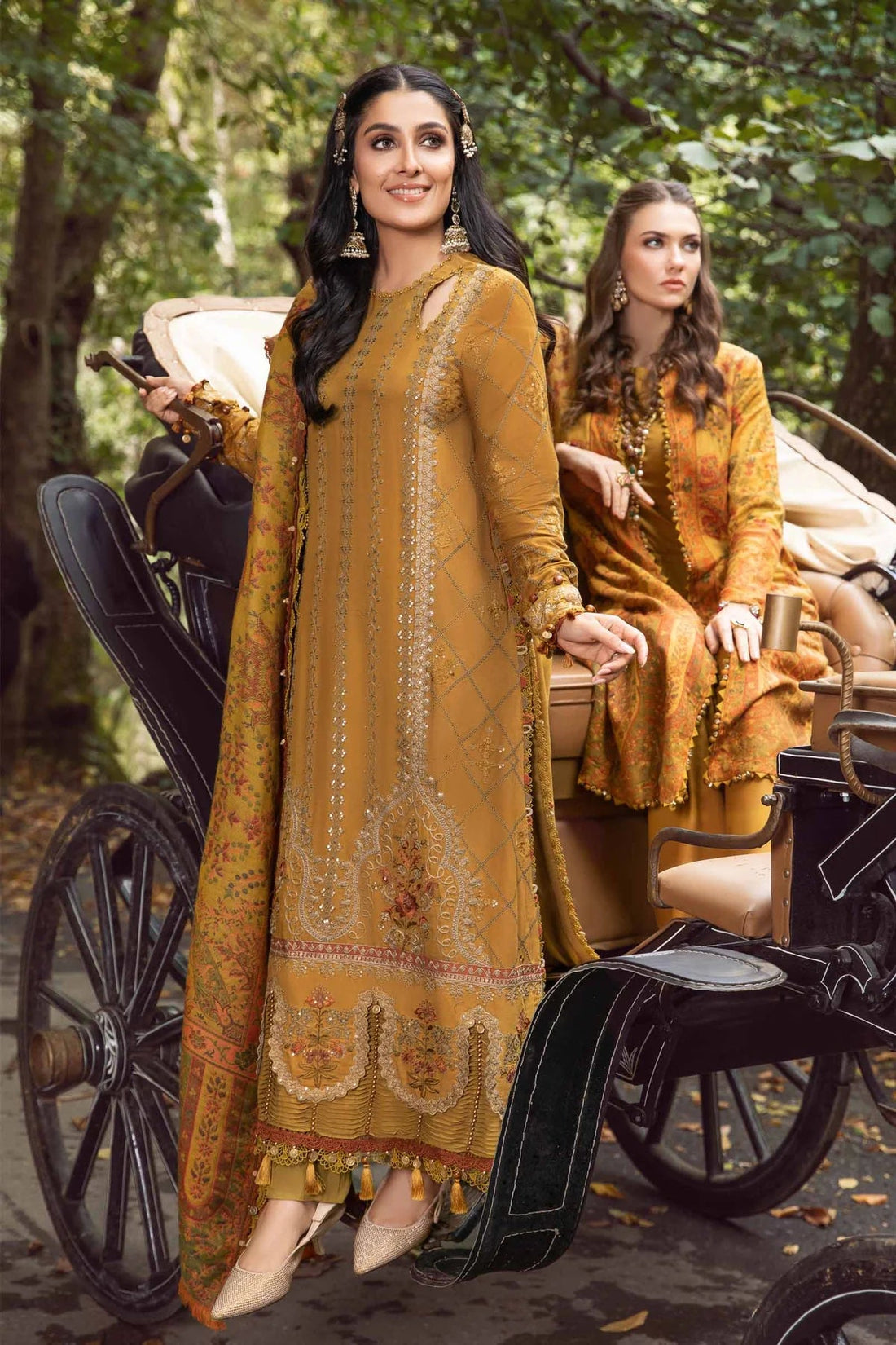 Maria B Luxury Lawn Embroidered With Digital Printed Dupatta 3 Pcs Suit