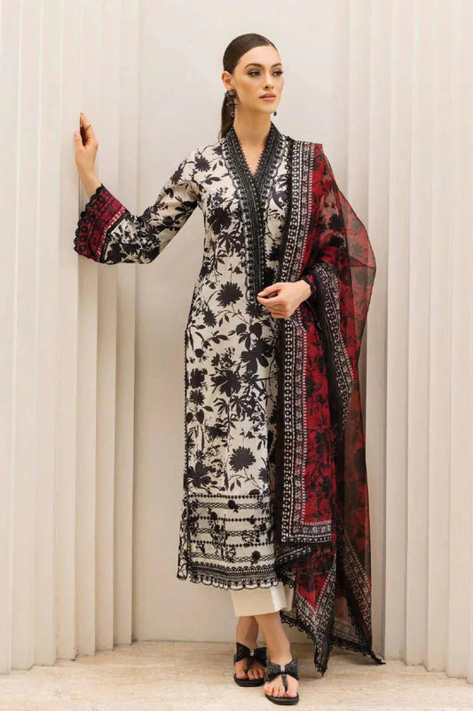 Zainab Chottani Lawn With 4 Side Digital Printed Lawn Dupatta 3 Pcs Suit