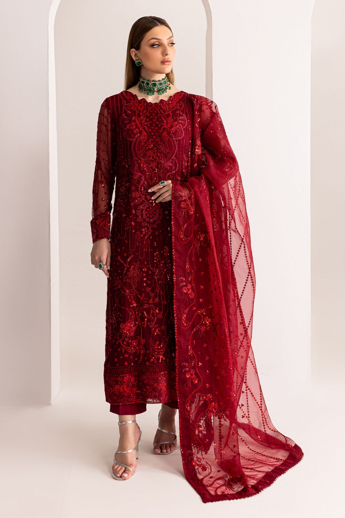 NUREH Luxury Embroidered Suit