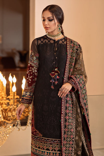 Baroque Luxury Lawn with Ready To Wear Chiffon Embroidered Dupatta 3 Pcs Suit