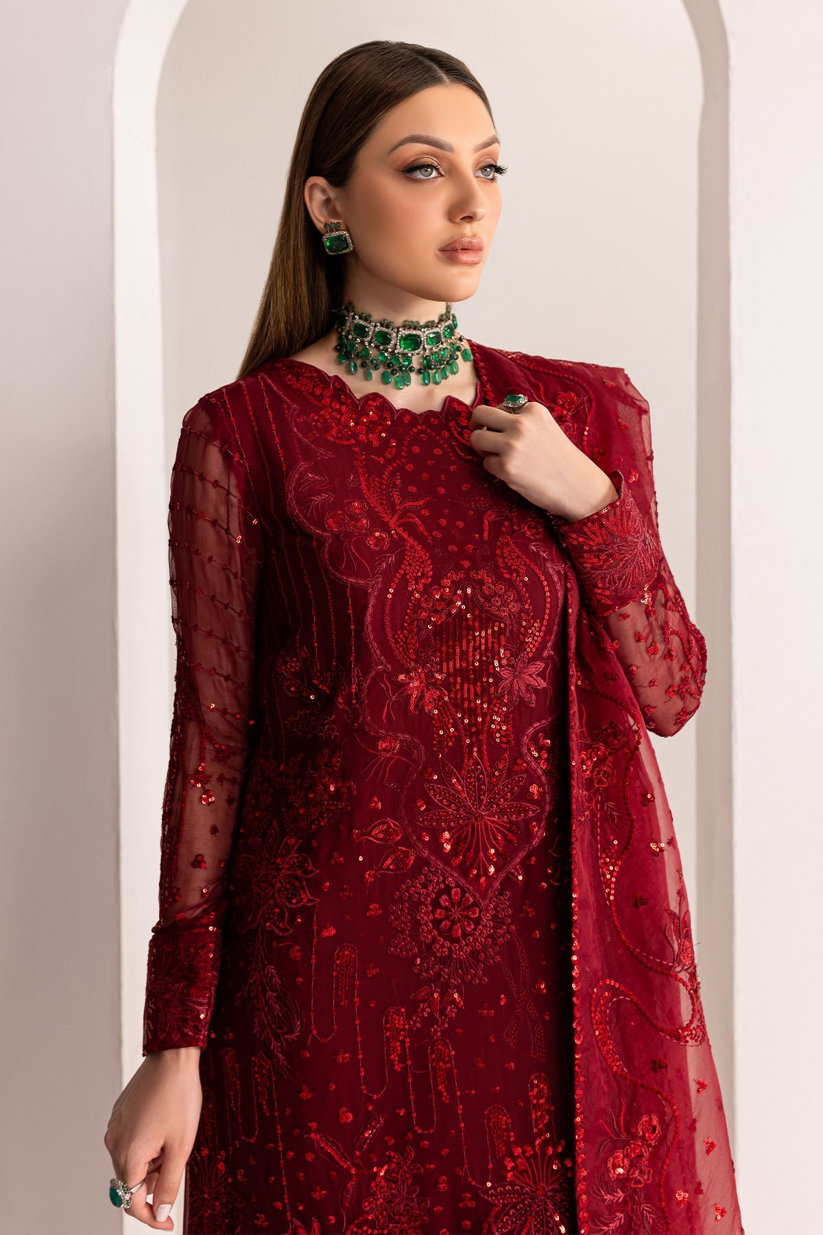 NUREH Luxury Embroidered Suit