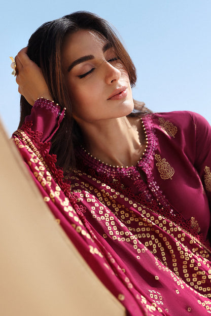 Cross Stich Luxury Lawn With Diamond Dupatta 3 Pcs Suit