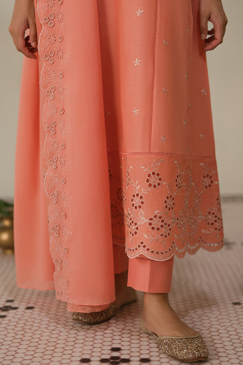 Cross Stich Lawn with Chiffon Embroidered Dupatta 3 Pcs Suit