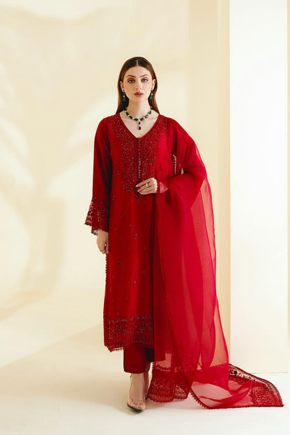 Agha Noor Lawn with Chiffon Embroidered Dupatta 3 Pcs Suit