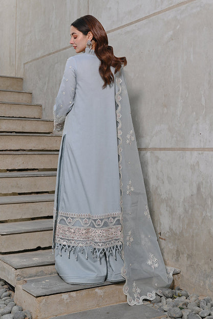 Zarashahjahn Luxury Lawn with Organza Embroidered Dupatta 3 Pcs Suit