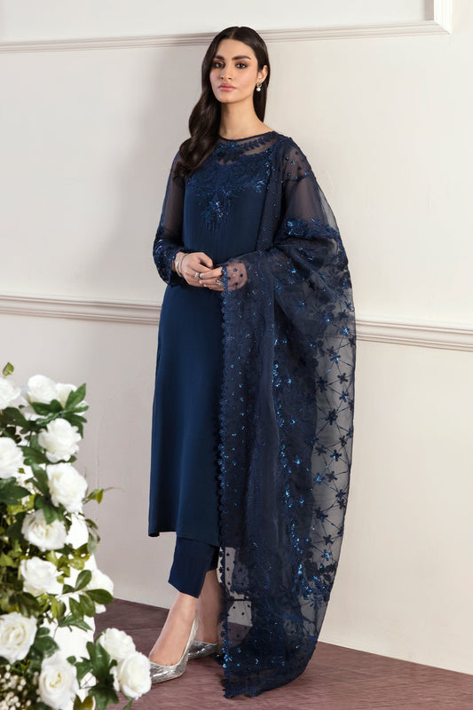 Embroidered Chiffon Unstitched 3 Pcs Suit