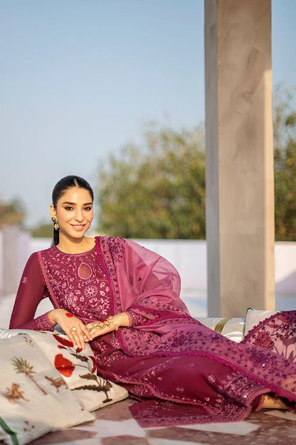 Cross Stich - Luxury Summer Lawn With Organza Embroidered Dupatta 3 Pcs Suit