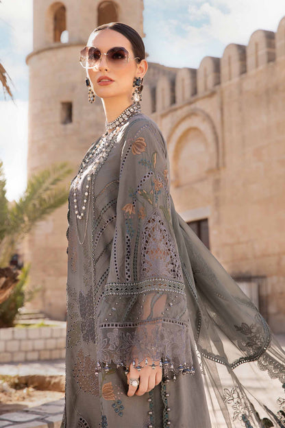 MARIA B - Luxury Embroidered Lawn Unstitched 3 Pcs Suit