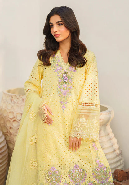 Zarqash Luxury Lawn with Chiffon Embroidered Dupatta 3 Pcs Suit