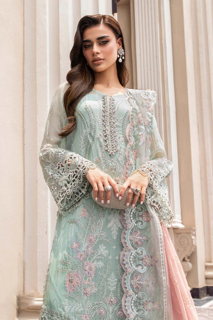 Maria B Embroidered Organza Suit Unstitched 3 Pcs Suit