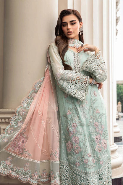 Maria B Embroidered Organza Suit Unstitched 3 Pcs Suit