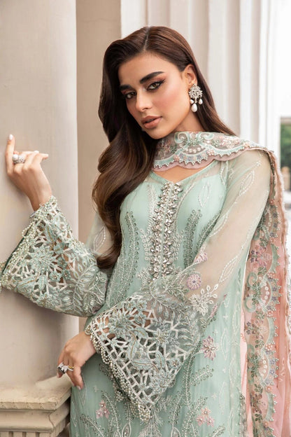 Maria B Embroidered Organza Suit Unstitched 3 Pcs Suit