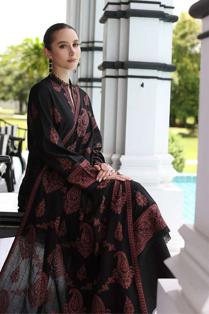 Bareeze Lawn with Chiffon Embroidered Dopatta  3 Pcs Suit