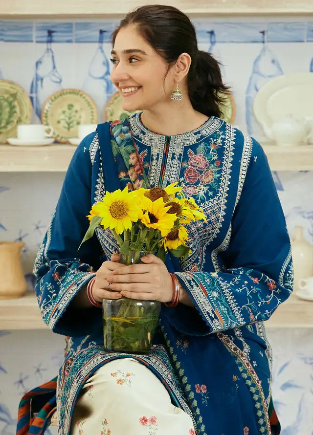 Zara Shahjhan Luxury Embroided Lawn 3 Pcs suit