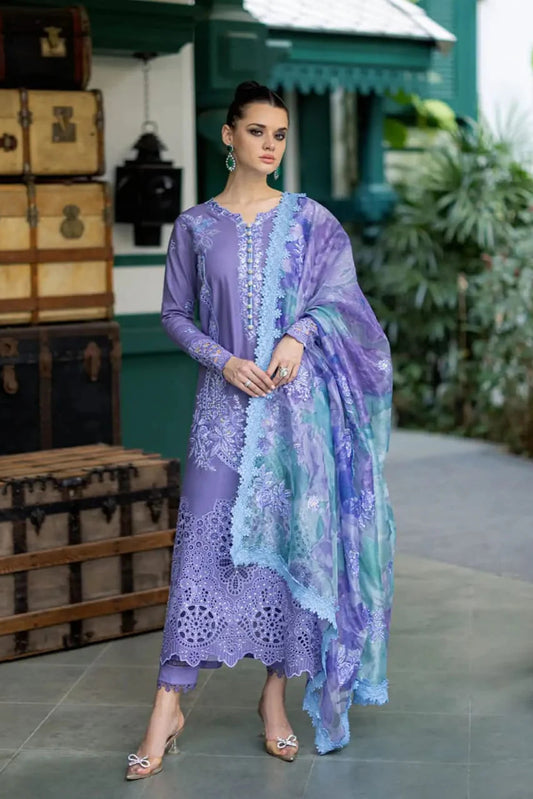 Mushaq Chickankari Embroidered Lawn 3 Pcs Suit