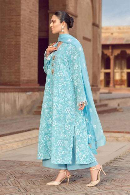 Bareeze summer with Chiffon Embroidered Dupatta 3 Pcs Suit