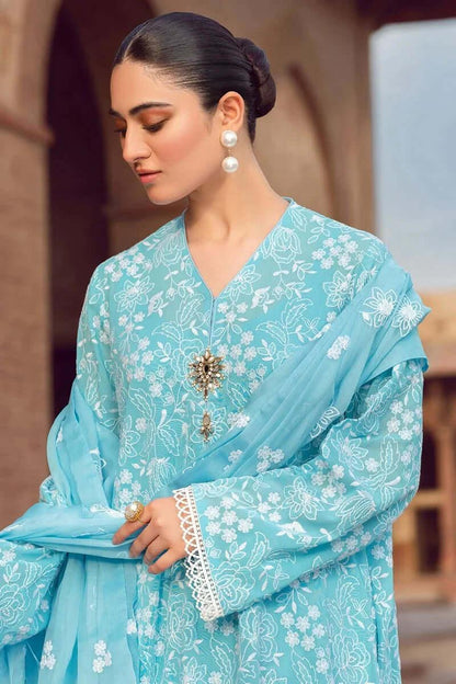 Bareeze summer with Chiffon Embroidered Dupatta 3 Pcs Suit